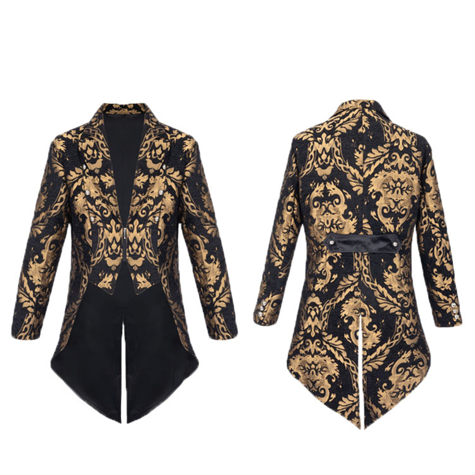 Men'S Medieval Formal Wear - Mittelalterlicher Herren-Frack, Steampunk-Vintage-Anzug, Gothic-Kostüm, Halloween-Bühnenkleidung, Herrenjacke