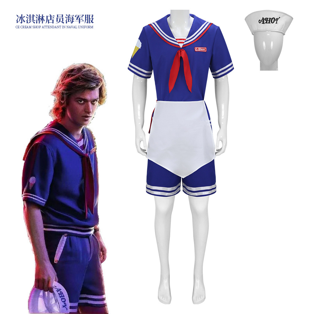 Men Formal Wear Set - Steve Harrington Cosplay-Kostüm Scoops Ahoy Robin