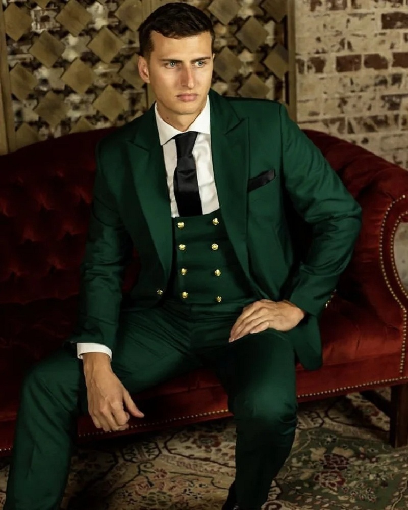 Men Formal Wear Shop - Grüner Klassischer Herrenanzug Formelle Hochzeitskleidung Neuestes