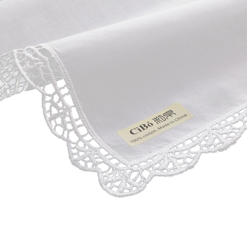 Monogrammed Handkerchief - D003 Weiße 100% Baumwolle 100 Stück
