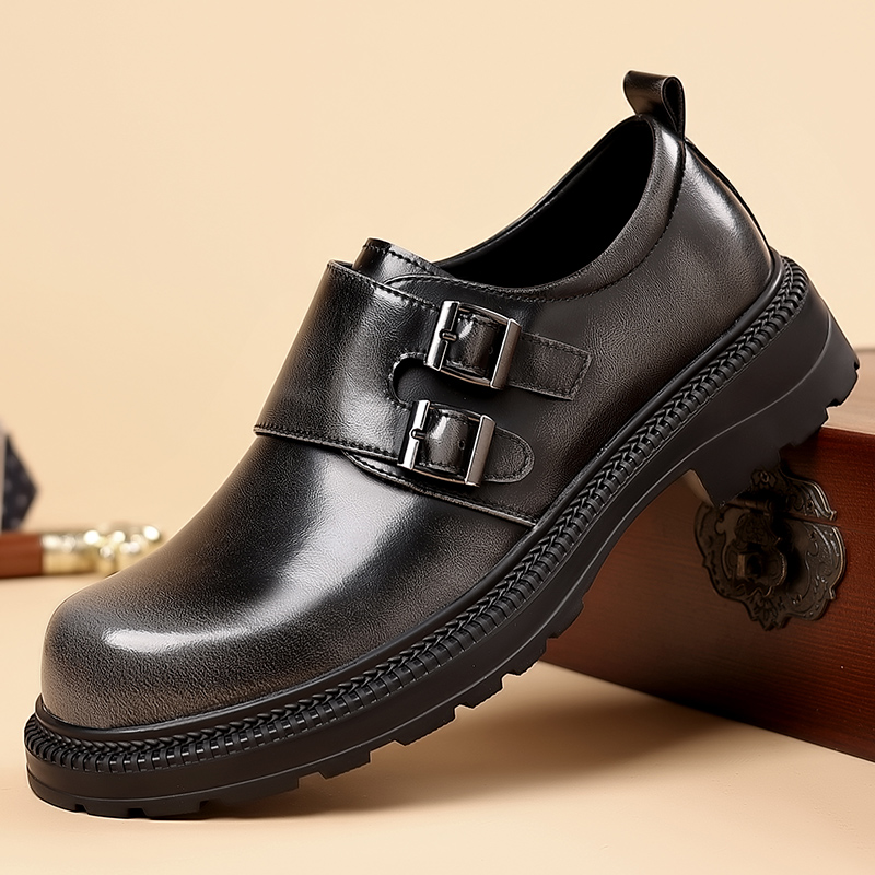 High End Men'S Formal Wear - Retro braune Herren-Freizeitschuhe aus Leder mit