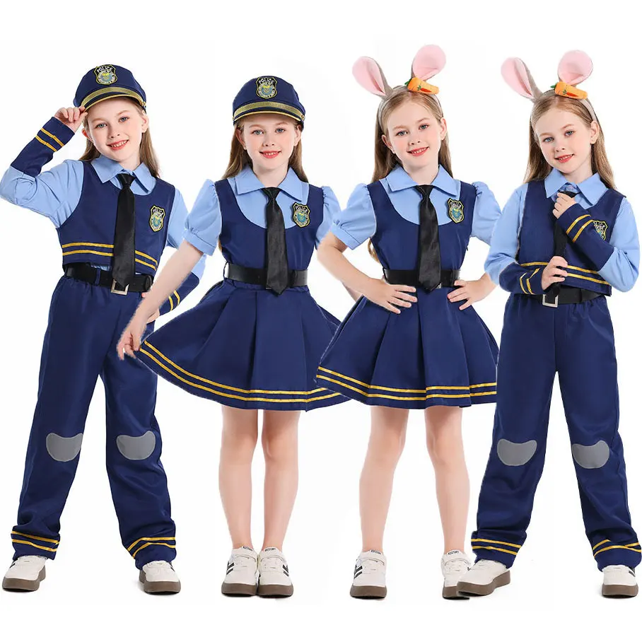 Men Formal Wear Set - Mädchen Cosplay Judy Hopps Polizistin-Kostüm für