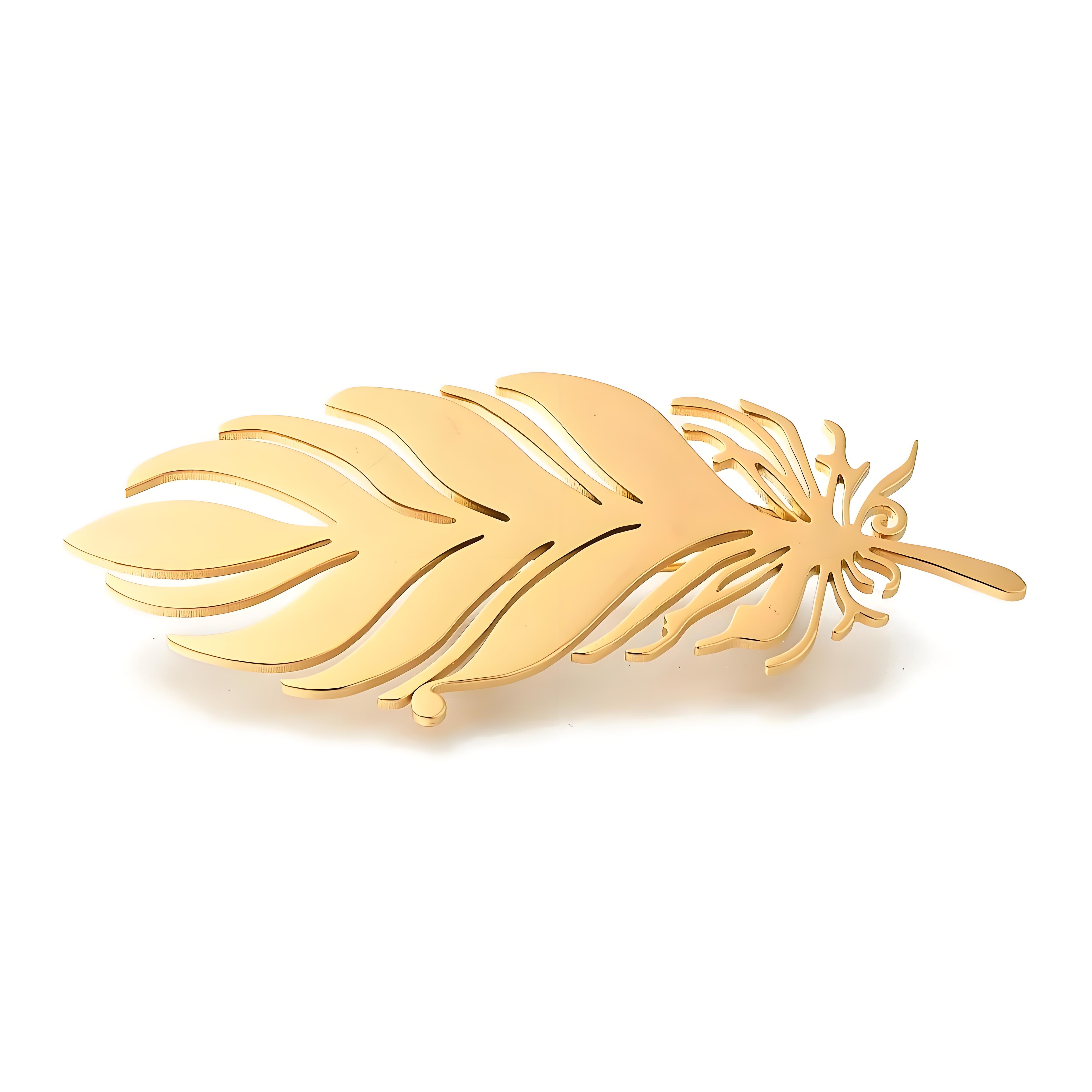 Tuxedo Lapel Pin - Vergoldete Federbrosche, exquisite, ausgehöhlte Design-Anstecknadel, stilvoller