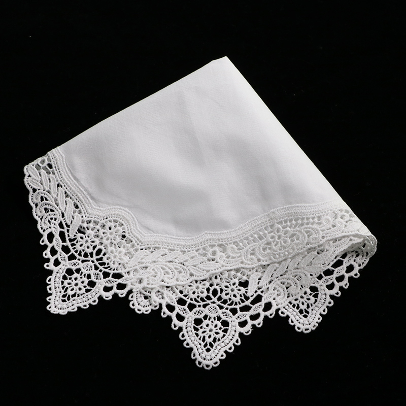 Monogrammed Handkerchief - A009 Weiß 100% Baumwolle 10 Stück