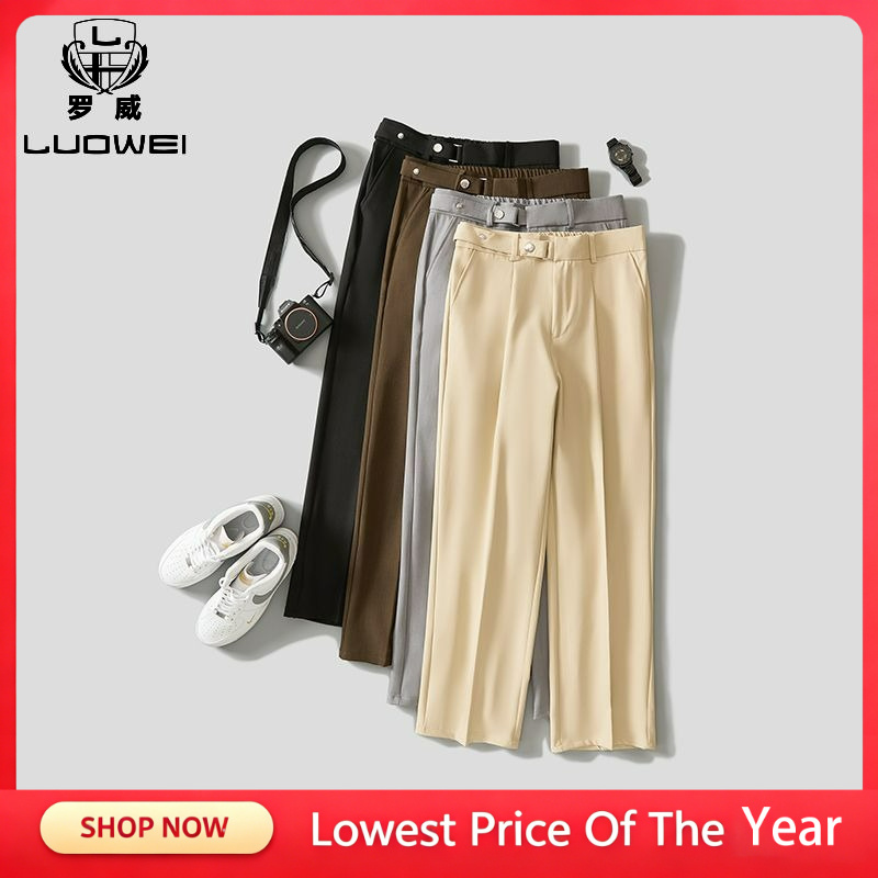 Men Formal Wear Outfits - Herren Leichte Business-Casual-Hose Neue Gerade Geschnittene
