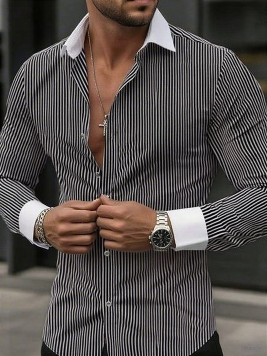Herren-Slim-Fit, gestreift, Re – Men Formal Wear Shop Bewertung und Preis