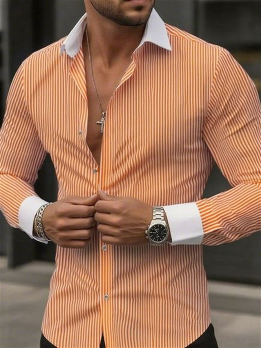 Herren-Slim-Fit, gestreift, Re – Men Formal Wear Shop Bewertung und Preis