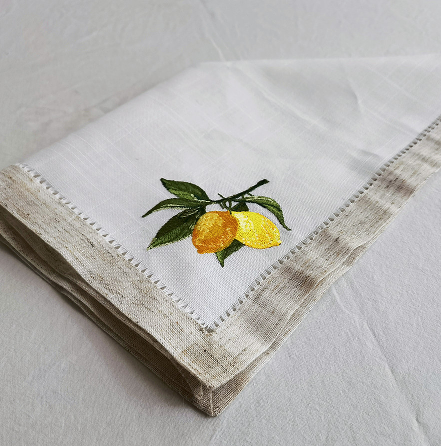 Exquisite Zitronen-Stickerei P – Monogrammed Handkerchief Bewertung und Preis