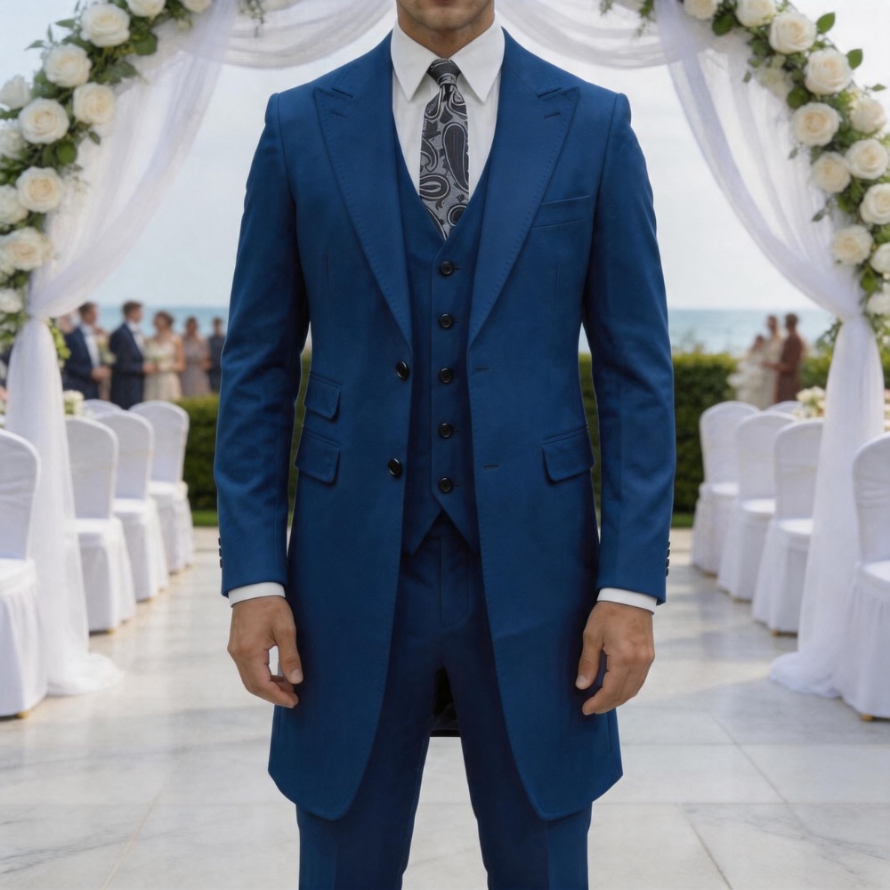 Schmal geschnittener 3-teilige – Men Formal Wear Outfits Bewertung und Preis
