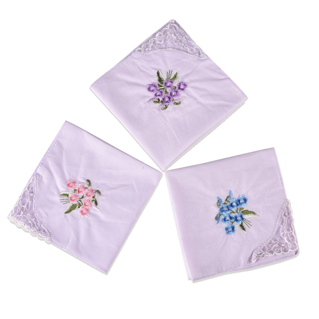 3PCS Luxus Baumwolle Frauen Ta – Monogrammed Handkerchief Bewertung und Preis
