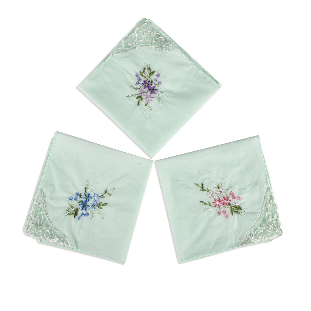 3PCS Luxus Baumwolle Frauen Ta – Monogrammed Handkerchief Bewertung und Preis