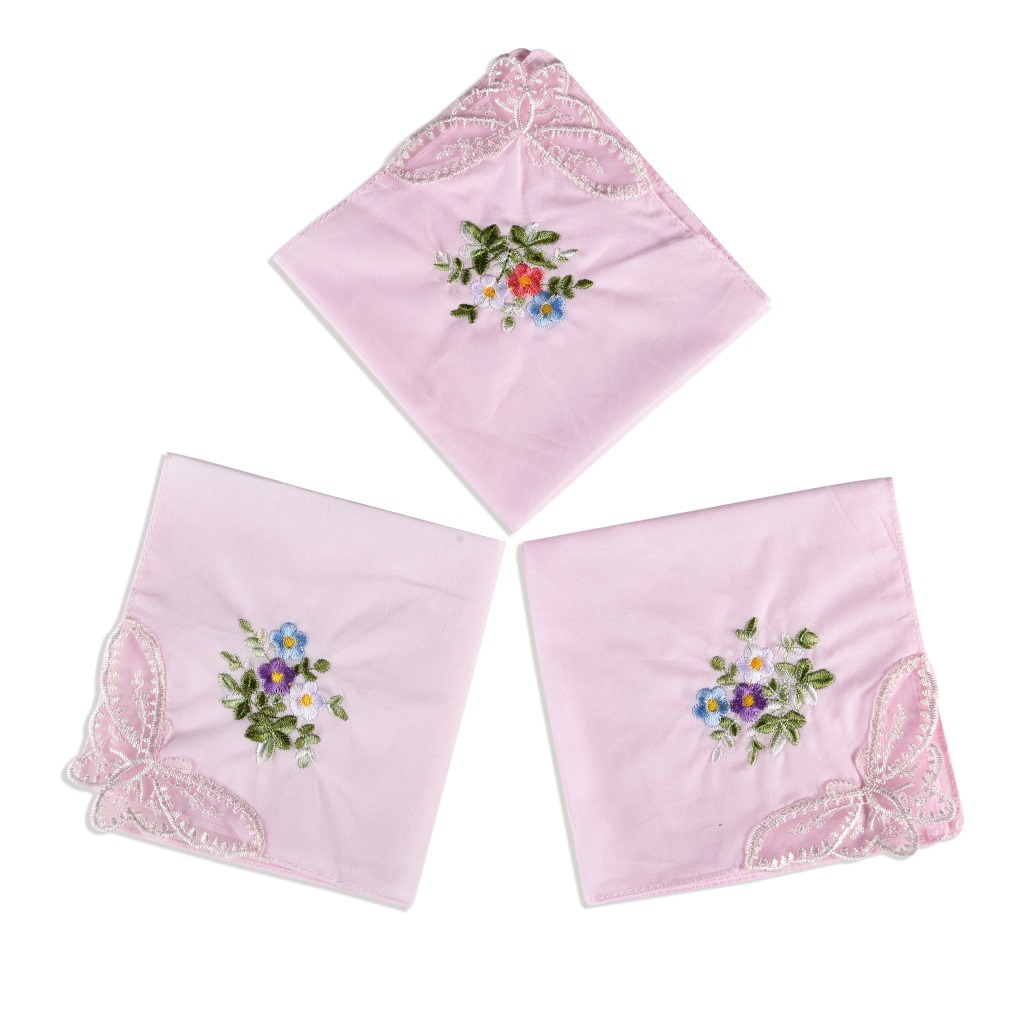 3PCS Luxus Baumwolle Frauen Ta – Monogrammed Handkerchief Bewertung und Preis