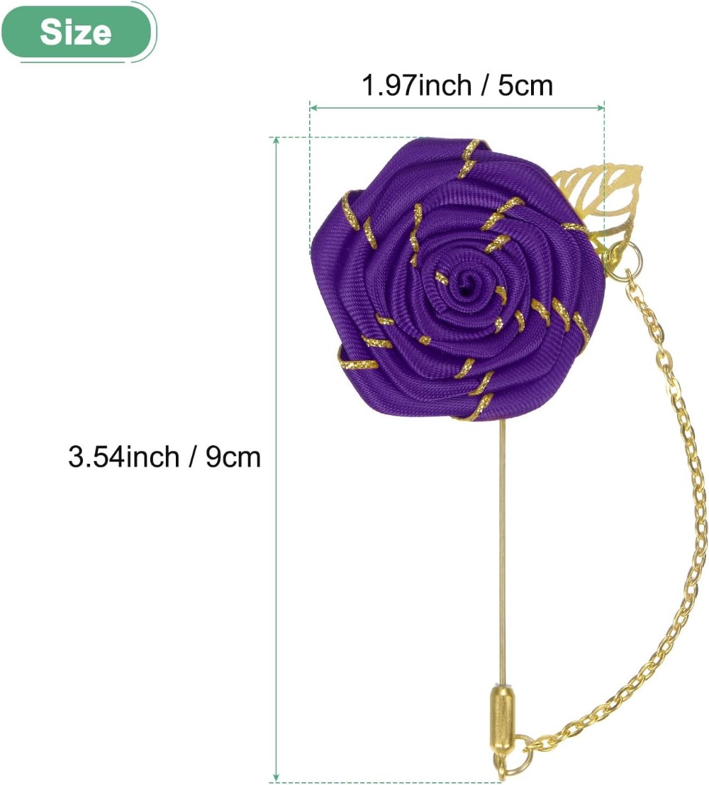 Rosen-Brosche mit Goldblatt, S – Tuxedo Lapel Pin Bewertung und Preis