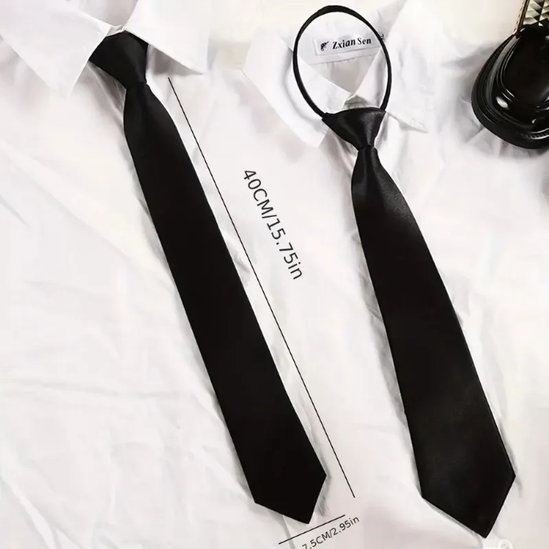 Mattschwarze Clip-On-Krawatte, – Men'S Formal Wear For Funeral Bewertung und Preis