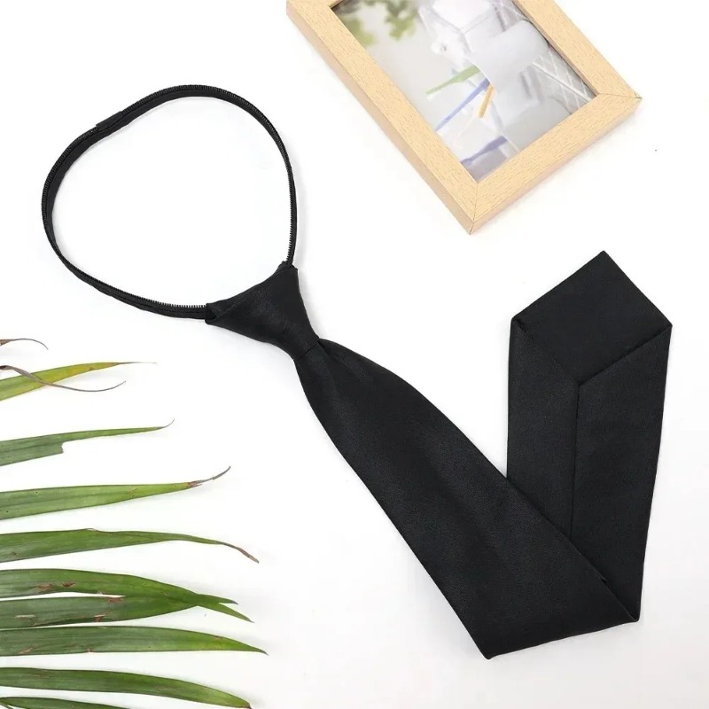 Mattschwarze Clip-On-Krawatte, – Men'S Formal Wear For Funeral Bewertung und Preis